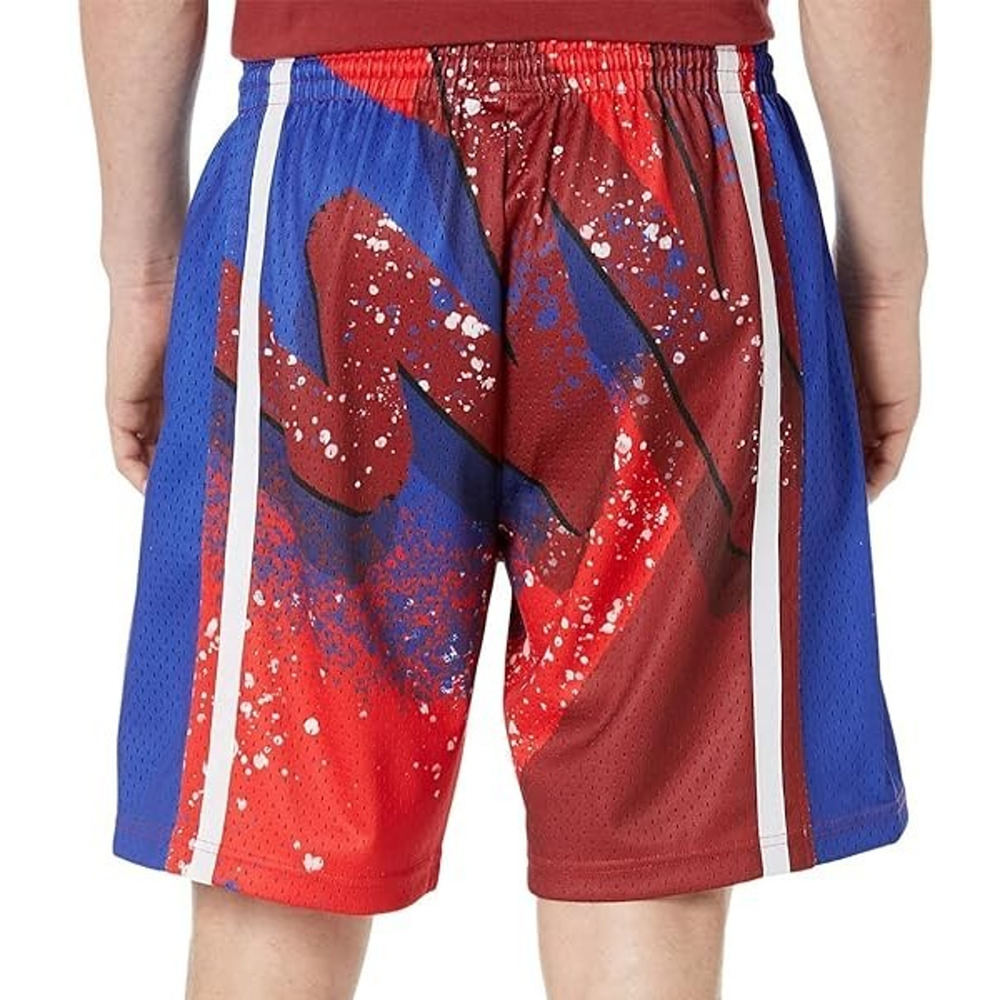 Mitchell & Ness NBA 76ers 1996 Hyper Hoops Swingman Shorts Red Scarlet Men’s L - Picture 6 of 13